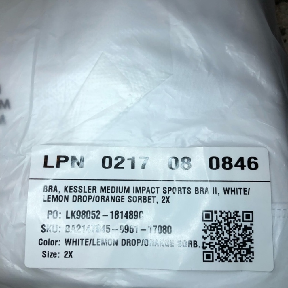 Fabletics White Kessler Medium Impact Sports Bra - Picture 3 of 3